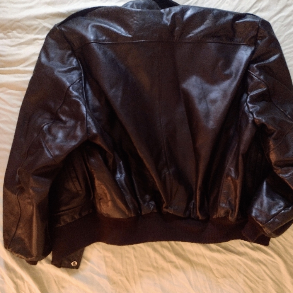 Vintage Oakton Leather Bomber Size 46 EUC - Picture 5 of 7